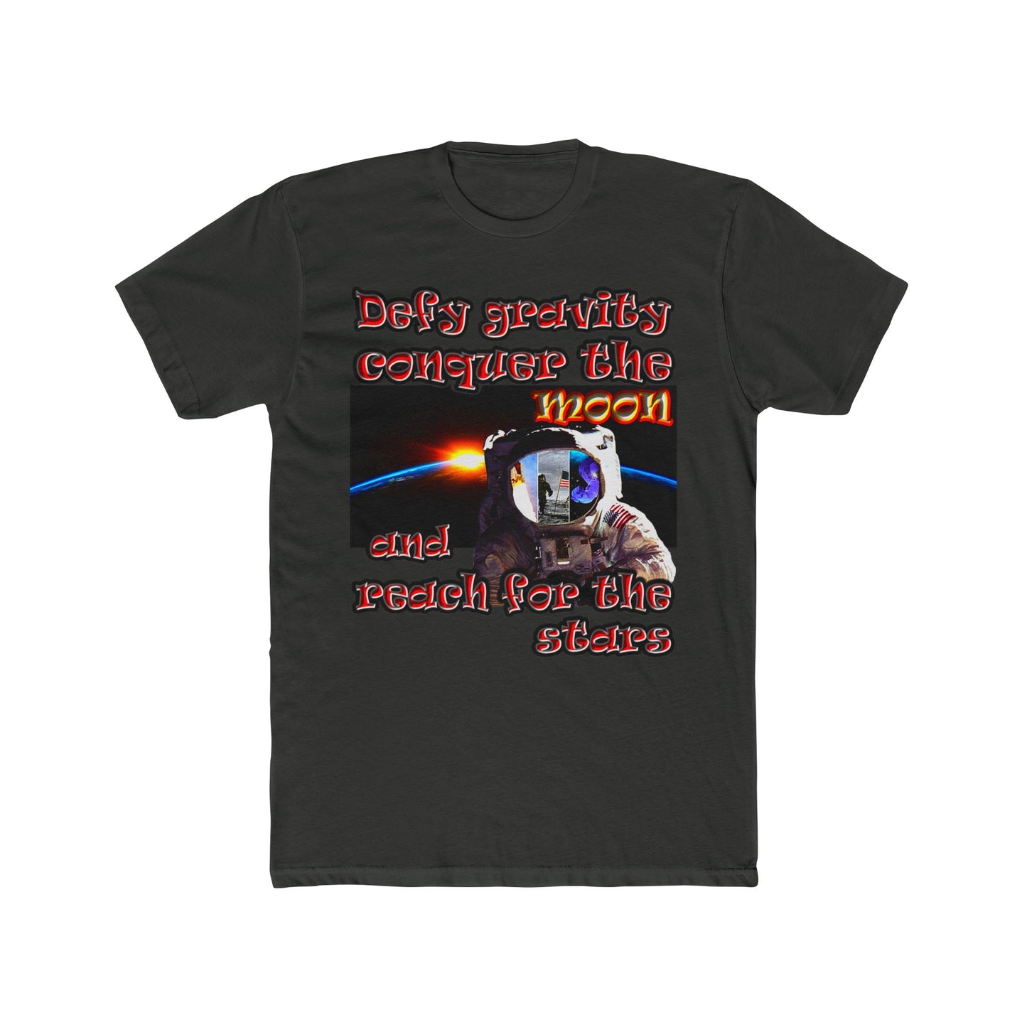 defy conquer reach - Men's Cotton Crew Tee