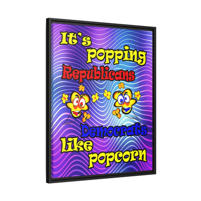 popping like popcorn - framed canvas art (purple wave)