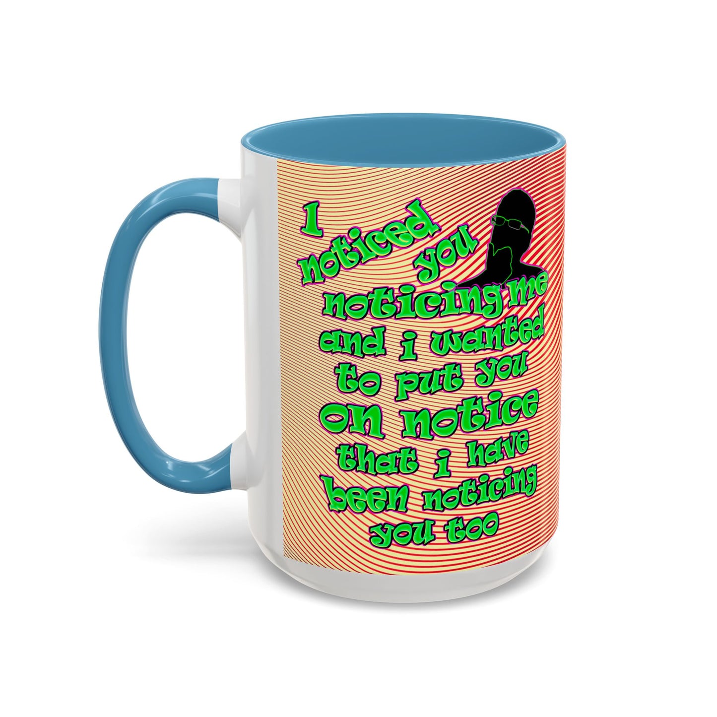 noticed you noticing - Accent Mug (yellow-orange wave)