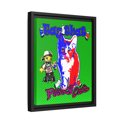 tag that - framed canvas art (logo green)