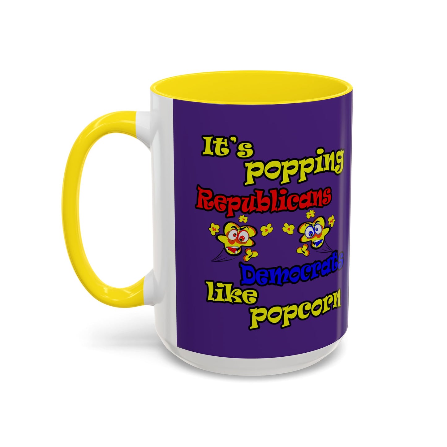 popping like popcorn - Accent Mug (purple)