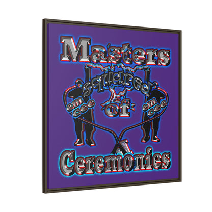 em cee squared - framed canvas art (purple)