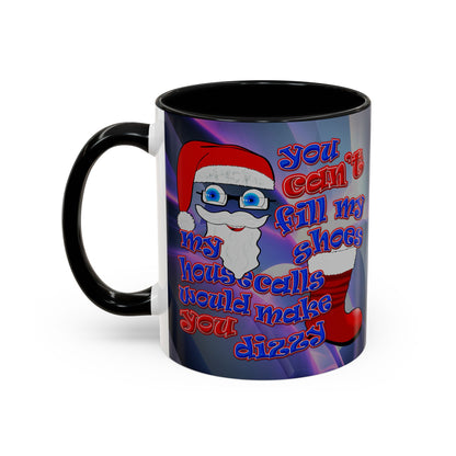 santa's shoes - Accent Mug (grey-pink wave)