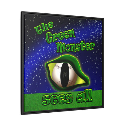 green monster - framed canvas art ('snoops' background)