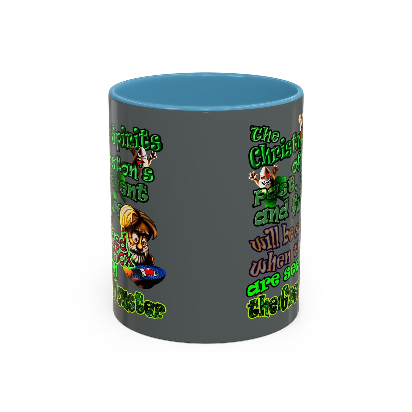 christmas spirits of boston - Accent Mug (dark grey)