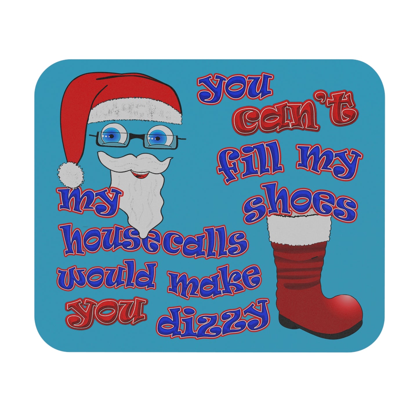 santa's shoes - Mouse Pad (Rectangle) (turquoise)