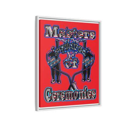 em cee squared - framed canvas art (red)