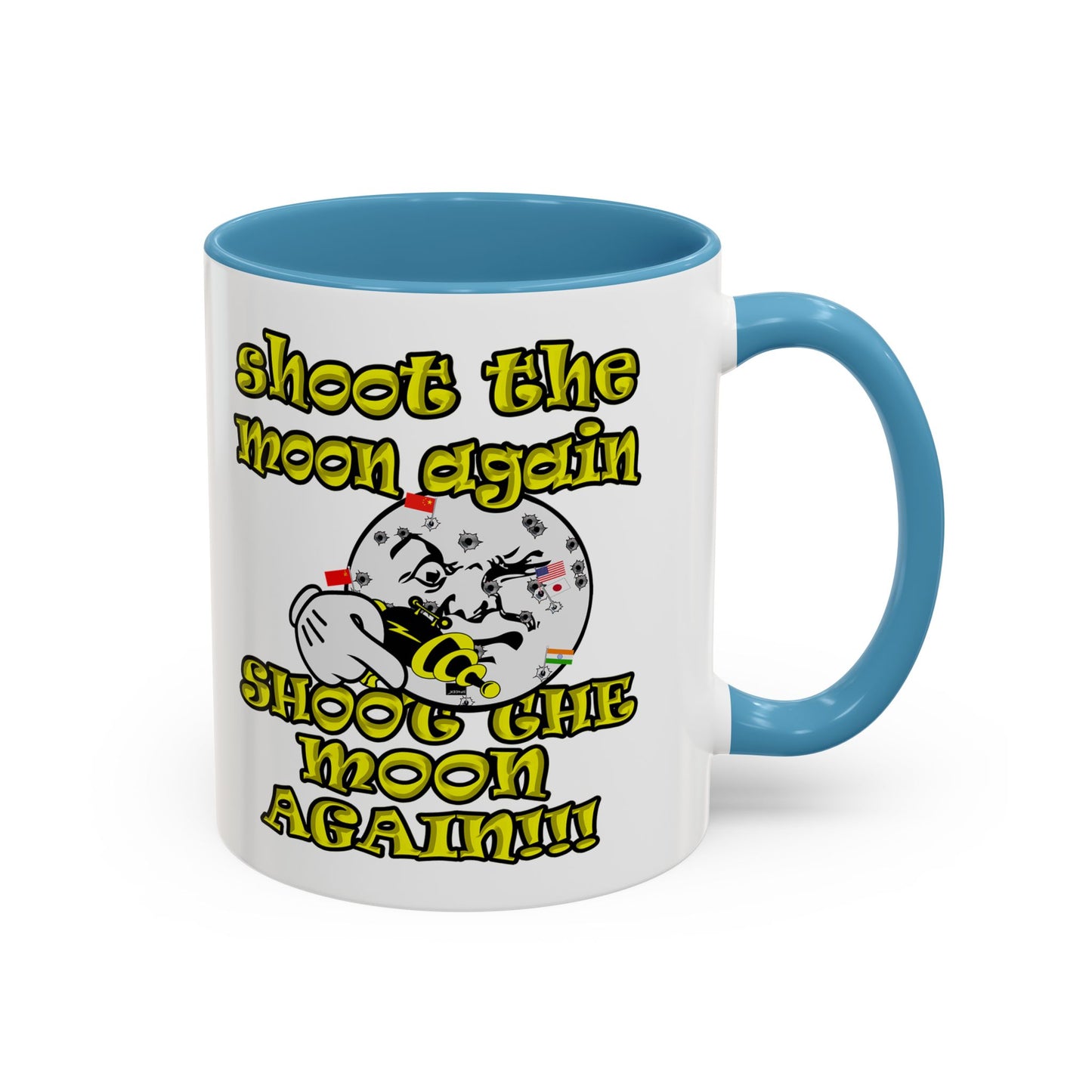 shoot the moon again - Accent Mug (white)