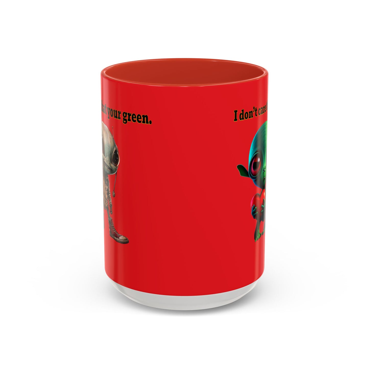 I don't care that your grey - Accent Mug (red)