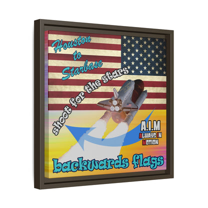 shoot for the stars - framed canvas art (color blur)