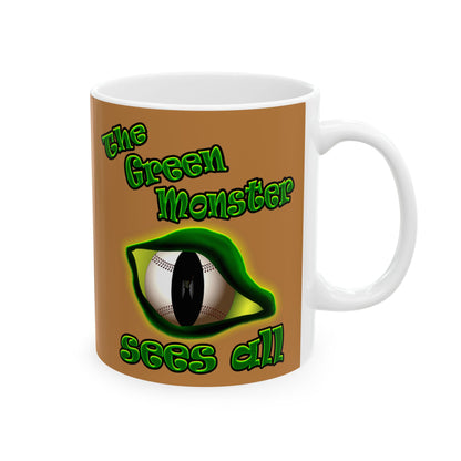 green monster - White Mug (light brown)
