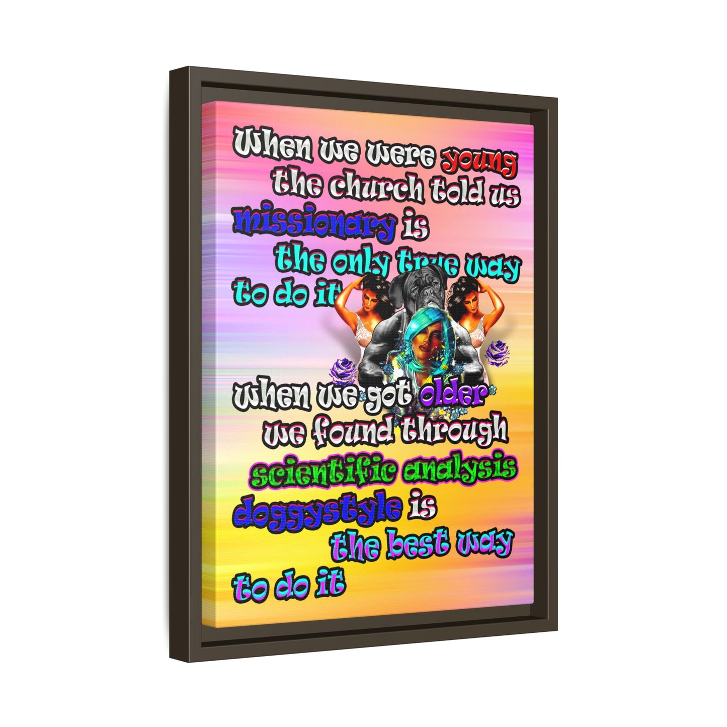 doggystyle - framed canvas art (color blur)