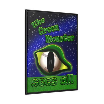 green monster - framed canvas art ('snoops' background)