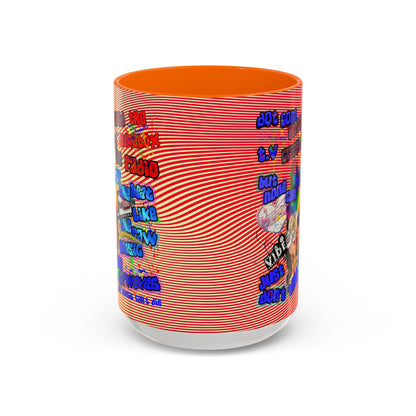 drop the beat - Accent Mug (yellow-orange wave)
