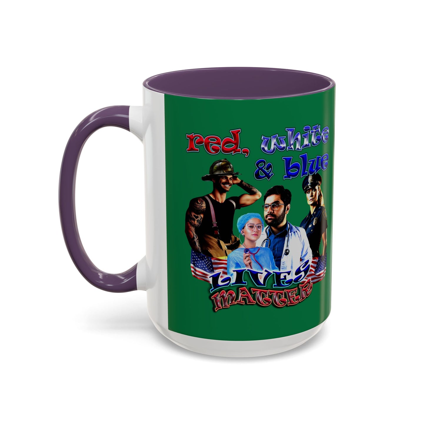 rw&b lives matter - Accent Mug (dark green)
