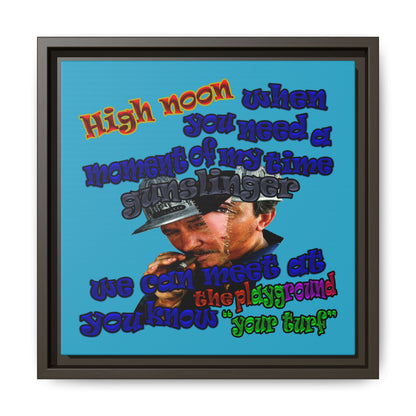 high noon - framed canvas art (turquoise)