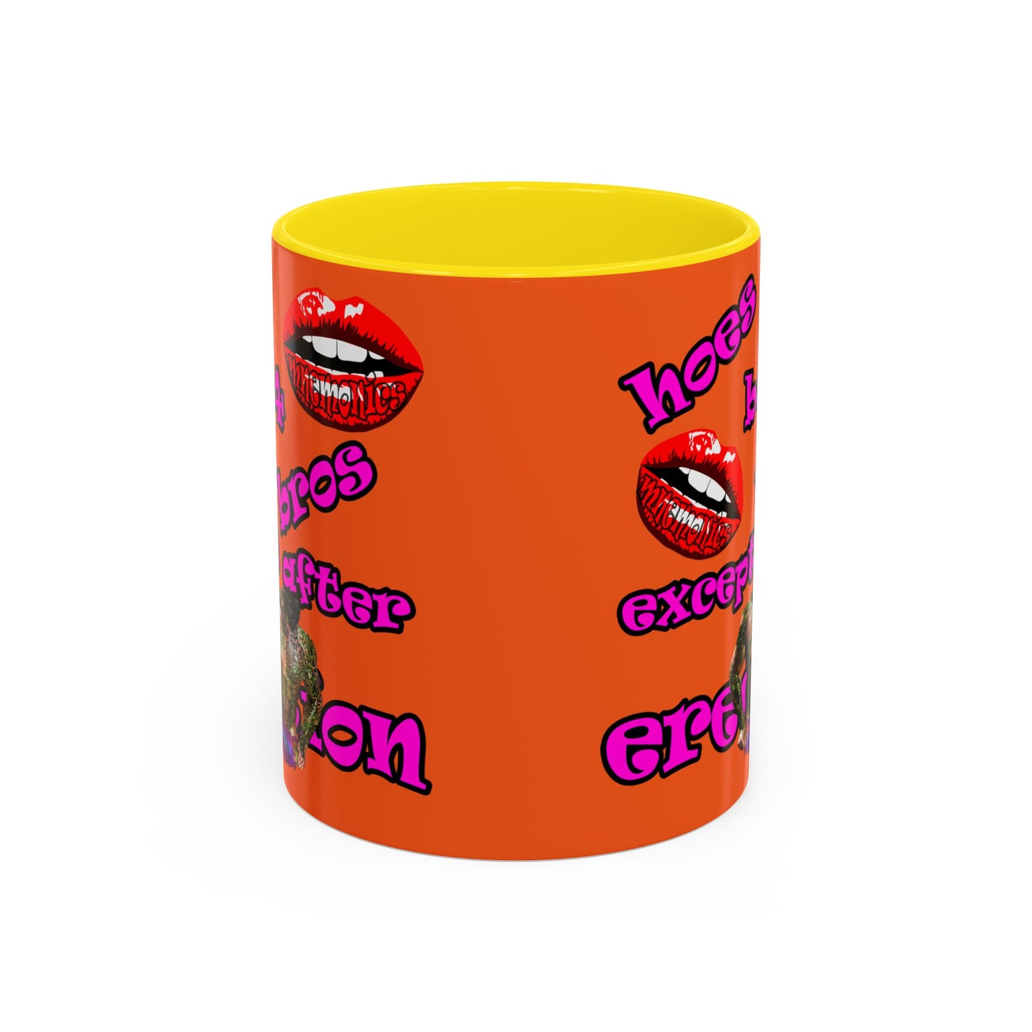 hoes b4 bros - Accent Mug (orange)