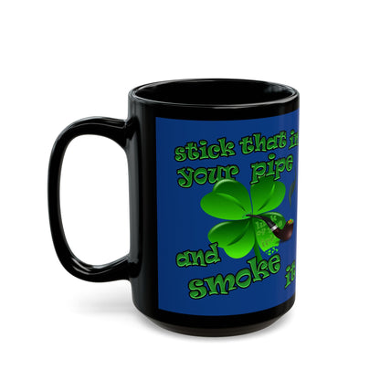 celtics logo - Black Mug (dark blue)