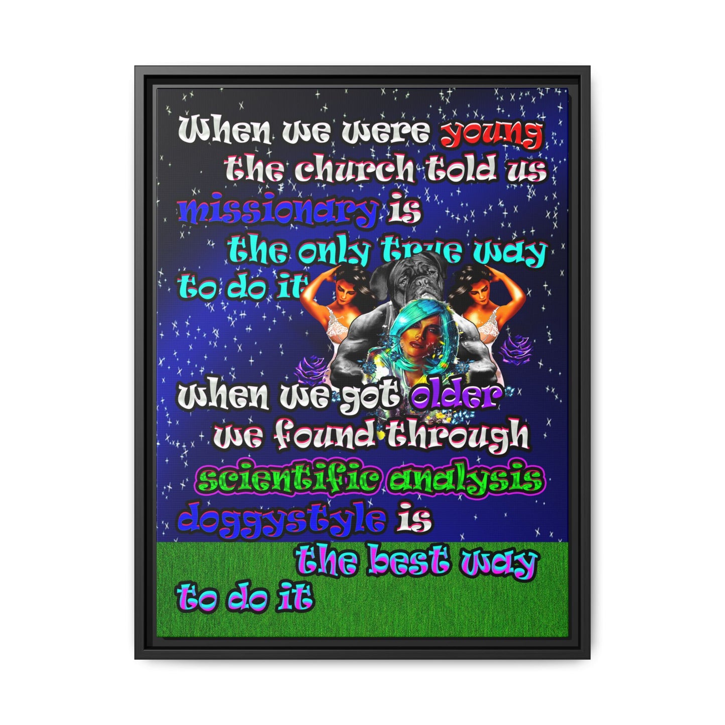 doggystyle - framed canvas art ('snoops' background)