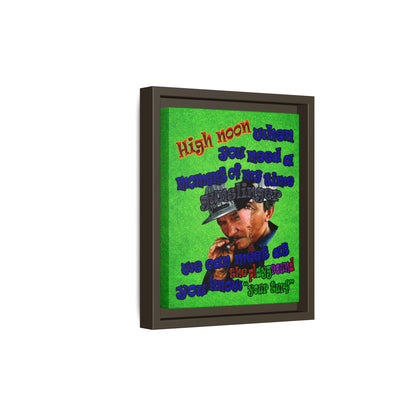 high noon - framed canvas art (green turf)