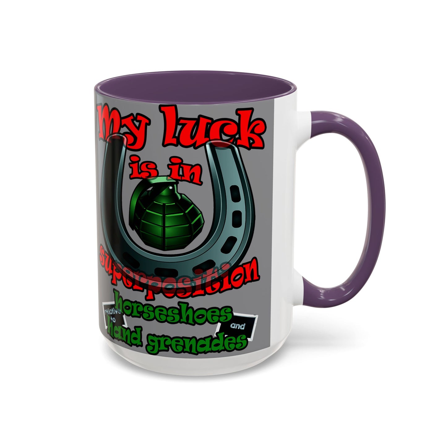 my luck - Accent Mug (grey)