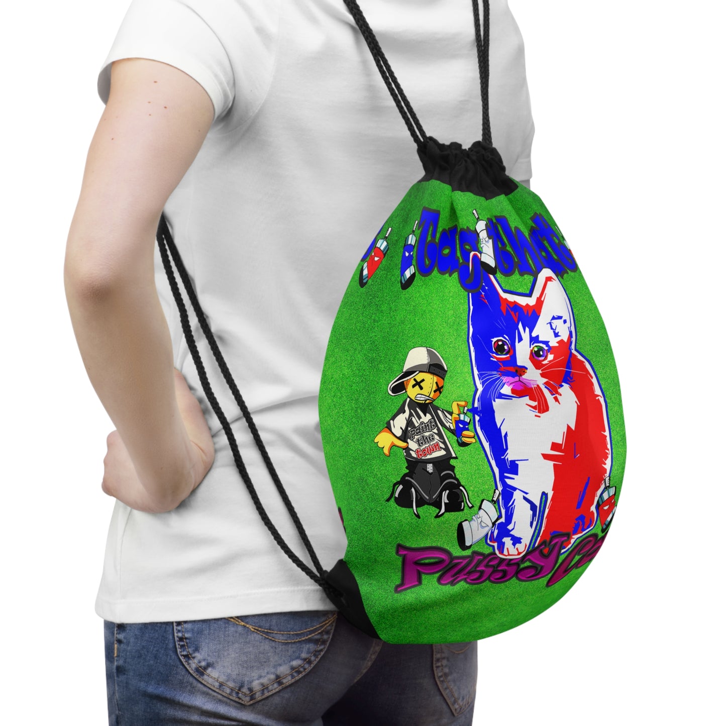 tag that - Drawstring Bag (green turf)