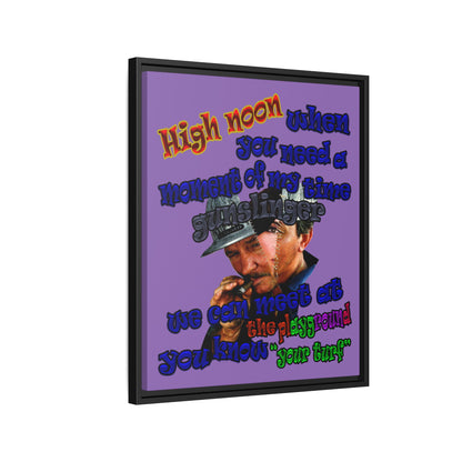 high noon - framed canvas art (light purple)
