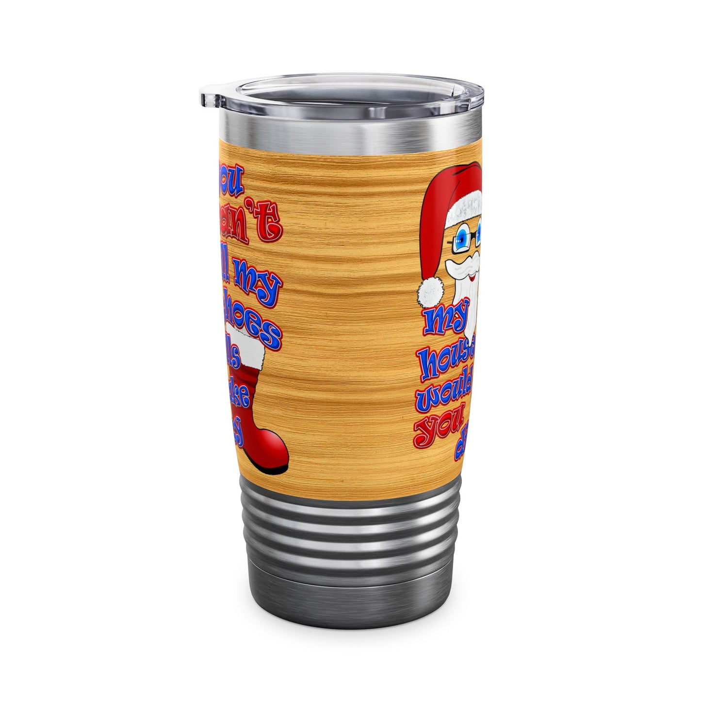 santa's shoes - Ringneck Tumbler, 20oz (butterscotch wood finish)