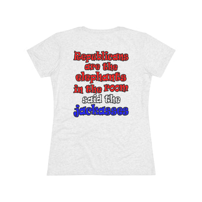 donkeys and elephants - Women's Triblend Tee