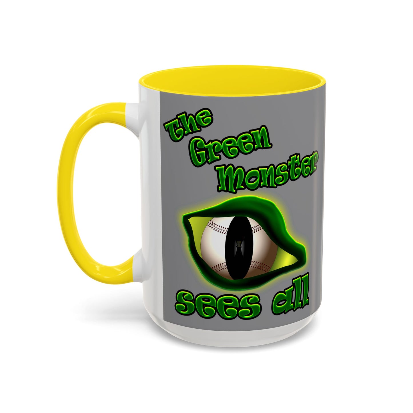 green monster - Accent Mug (grey)