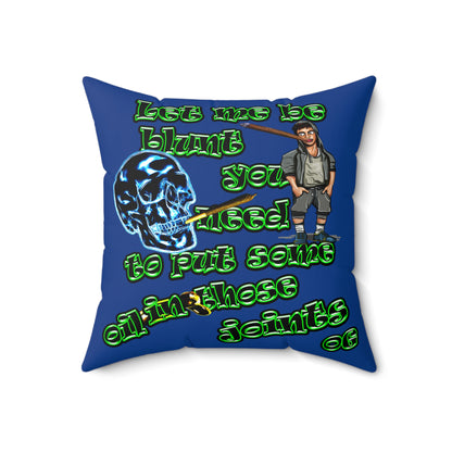og - Spun Polyester Square Pillow - (dark blue)