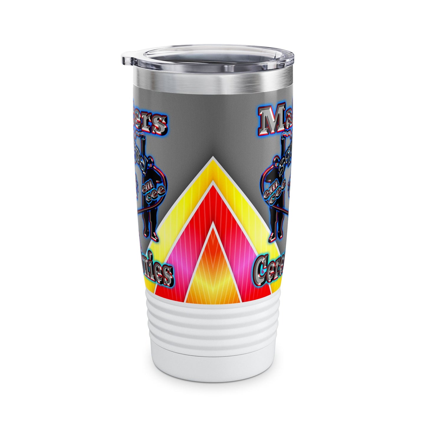 em cee squared - Ringneck Tumbler, 20oz (rainbow split)