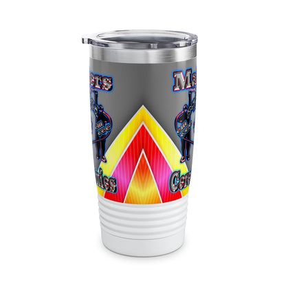 em cee squared - Ringneck Tumbler, 20oz (rainbow split)