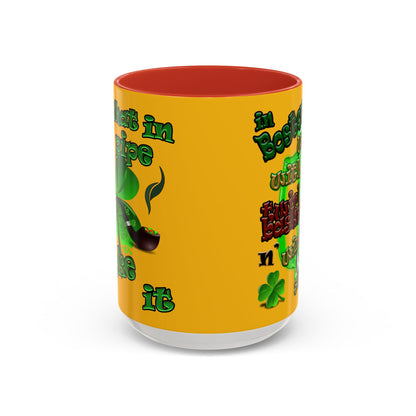 celtics logo - Accent Mug (yellow)