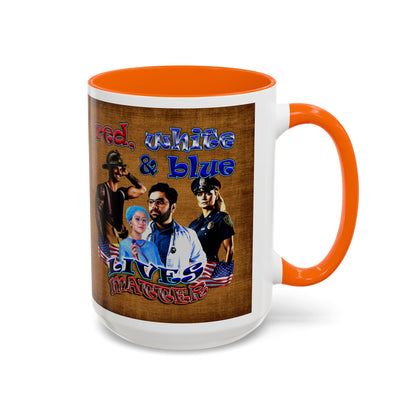 rw&b lives matter - Accent Mug (brown papyrus)