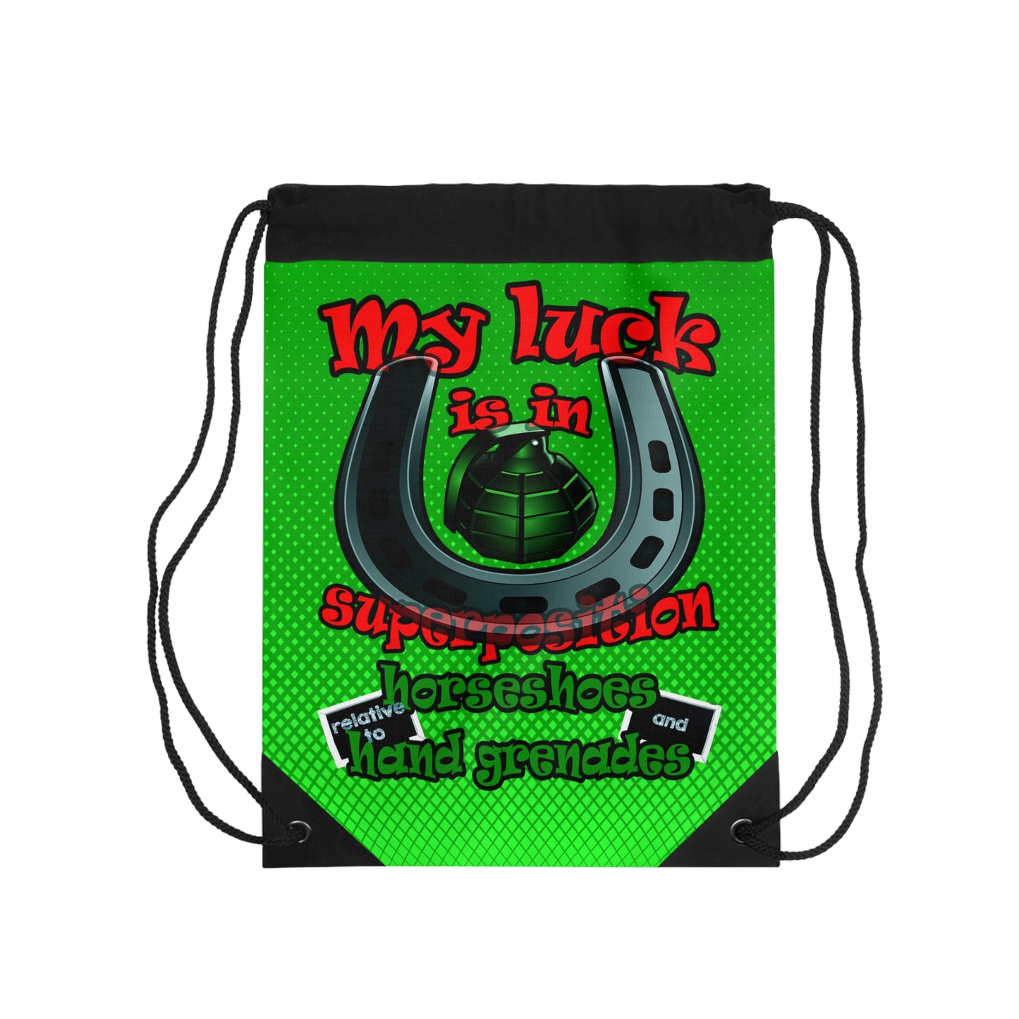 my luck - Drawstring Bag (logo green)