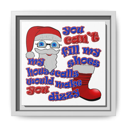 santa's shoes - framed canvas art (white)
