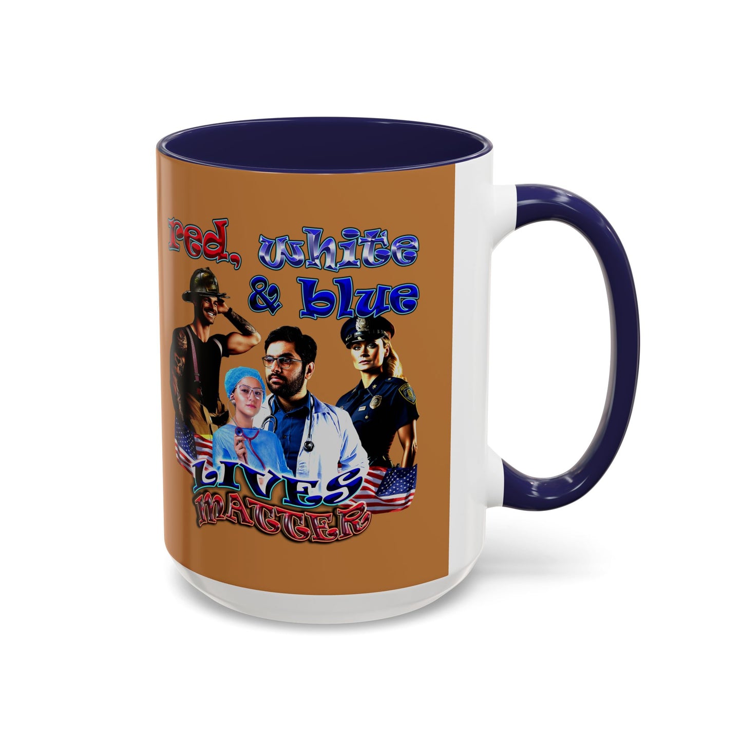 rw&b lives matter - Accent Mug (light brown)