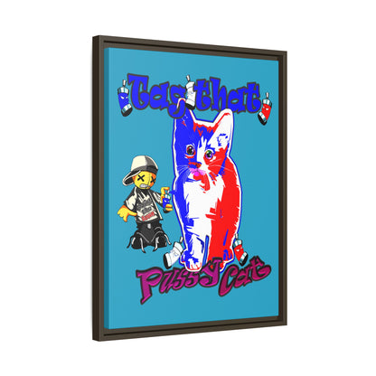 tag that - framed canvas art (turquoise)