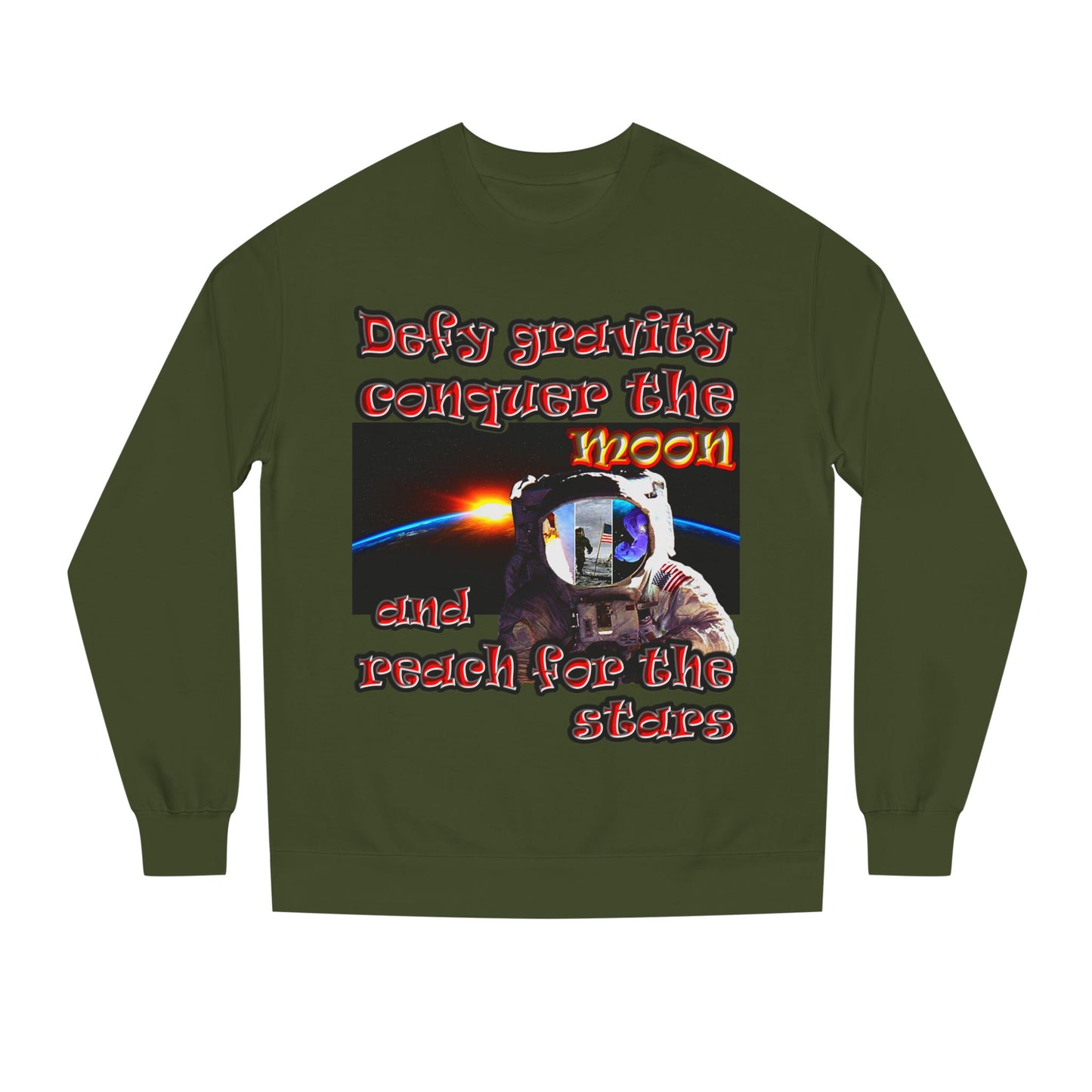 defy conquer reach - Unisex Crew Neck Sweatshirt