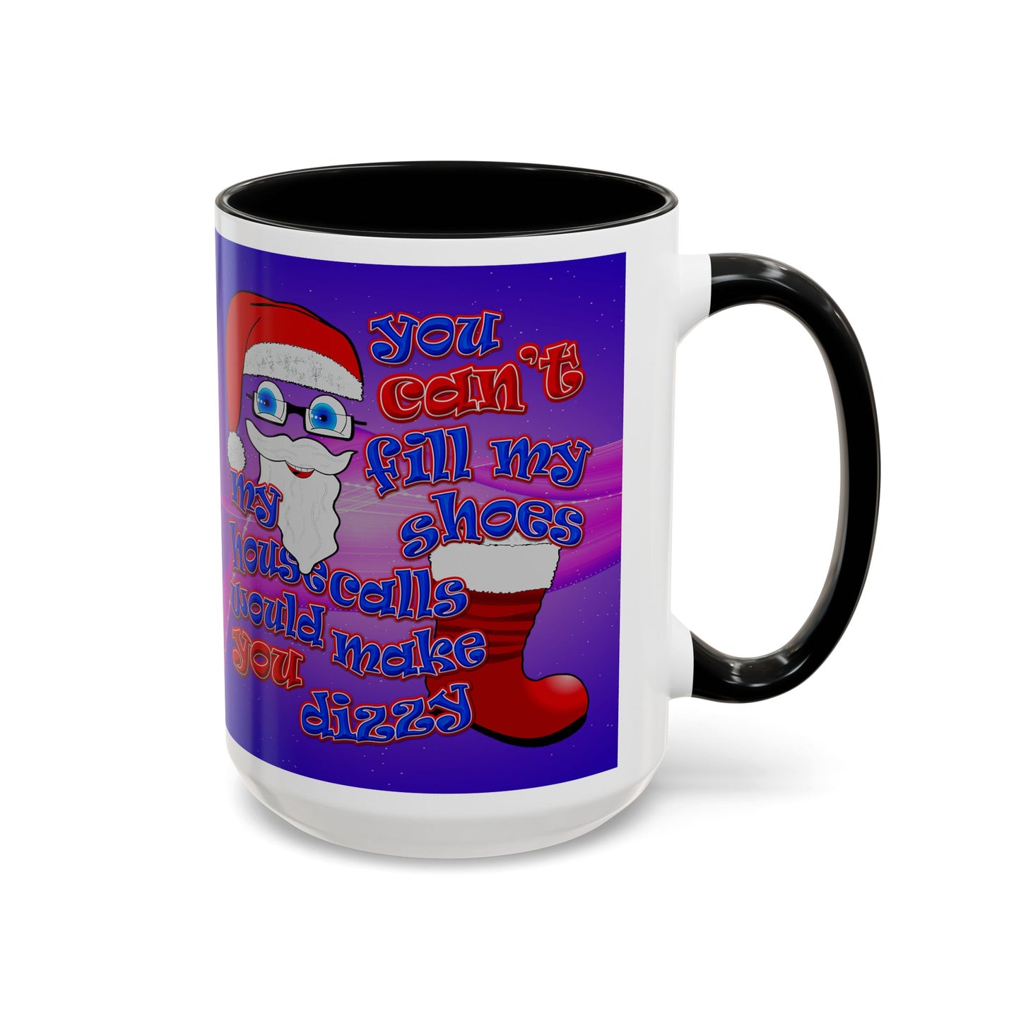 santa's shoes - Accent Mug (purple-pink wave)