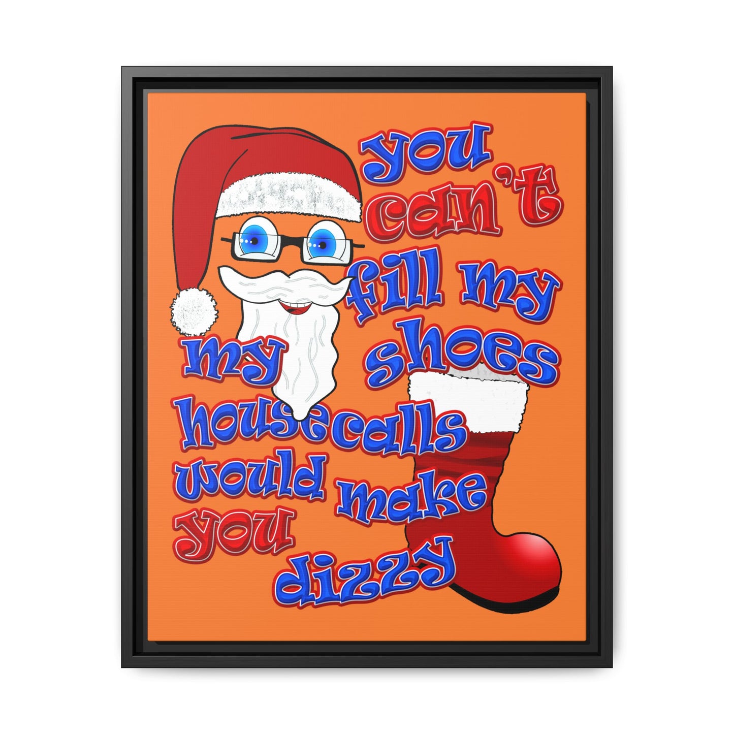 santa's shoes - framed canvas art (crusta)