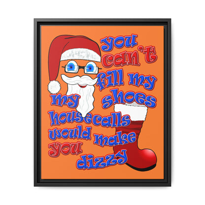 santa's shoes - framed canvas art (crusta)