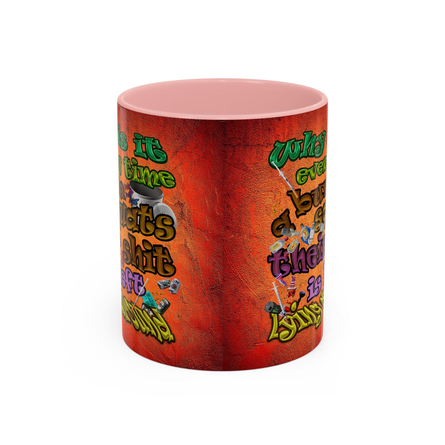 the bum's shit - Accent Mug (burnt orange)