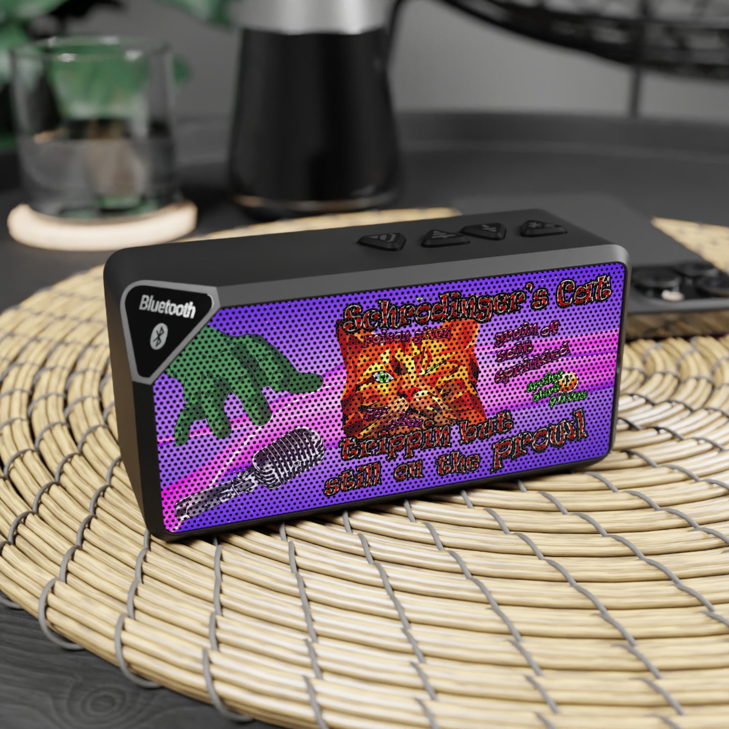 schrodinger's cat - Jabba Bluetooth Speaker (purple-pink wave)