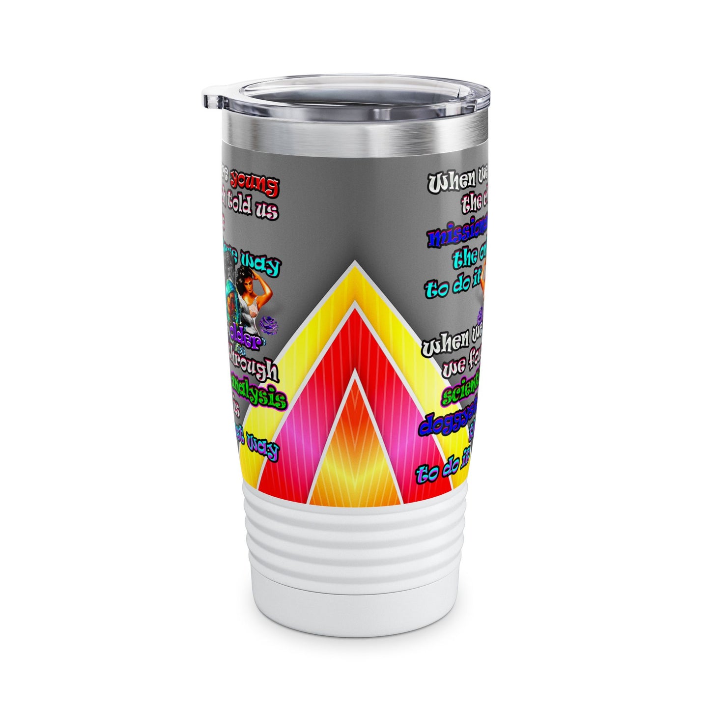 doggystyle - Ringneck Tumbler, 20oz (rainbow split)