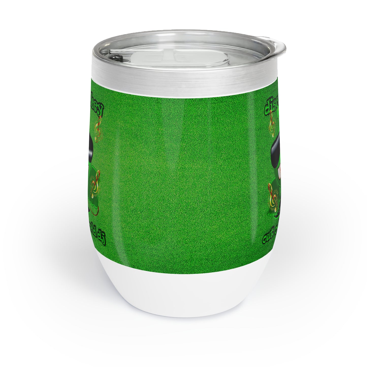 disc jockey - Chill Wine Tumbler (green turf)