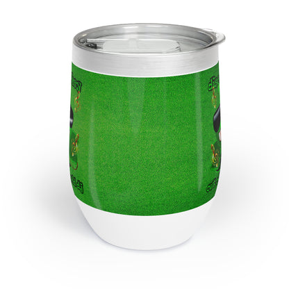 disc jockey - Chill Wine Tumbler (green turf)