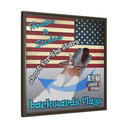 shoot for the stars - framed canvas art (brushed nickel)