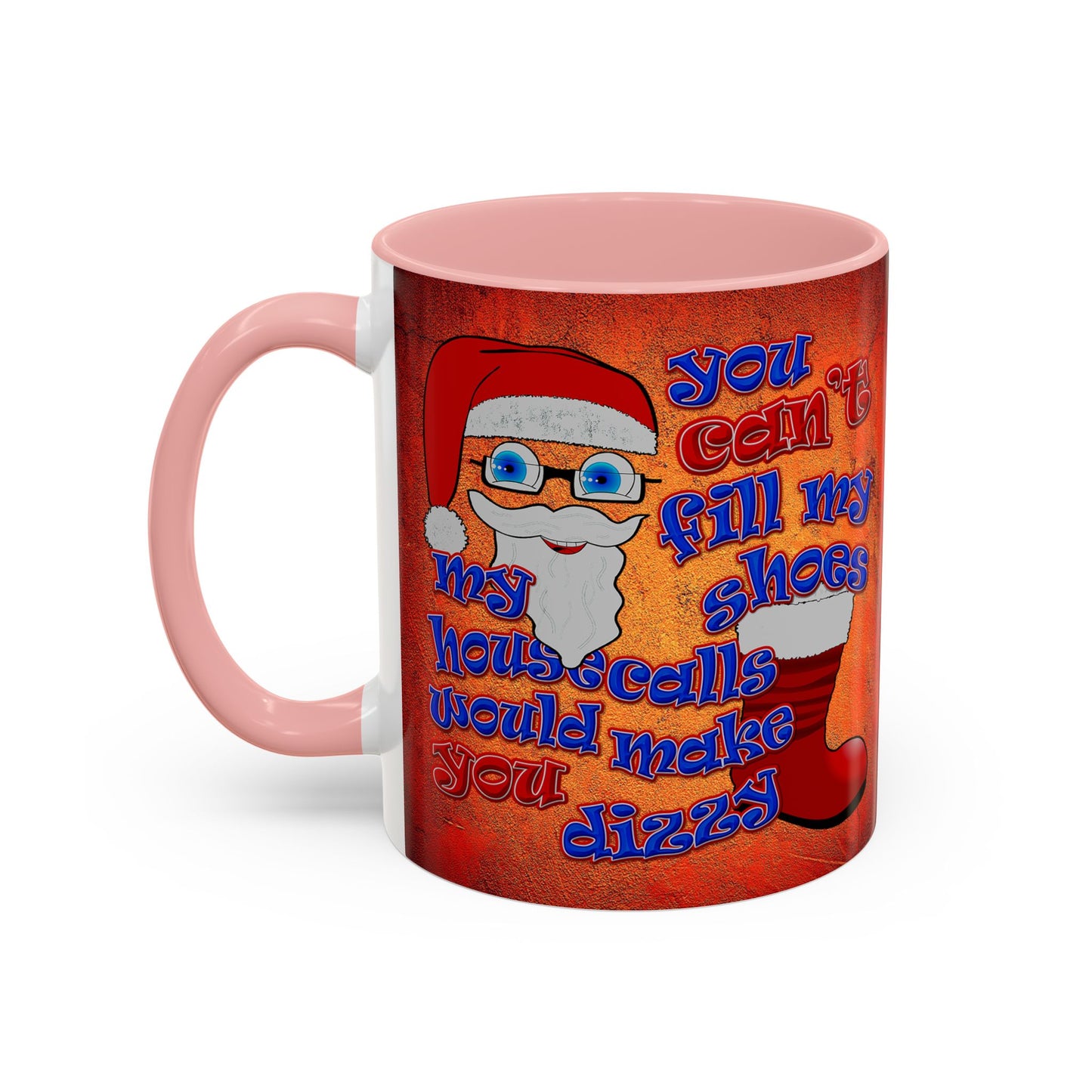 santa's shoes - Accent Mug (burnt orange)